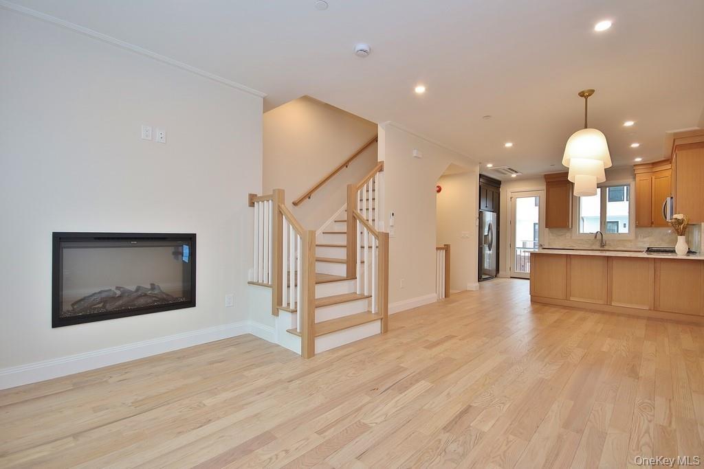 Living room with fireplace