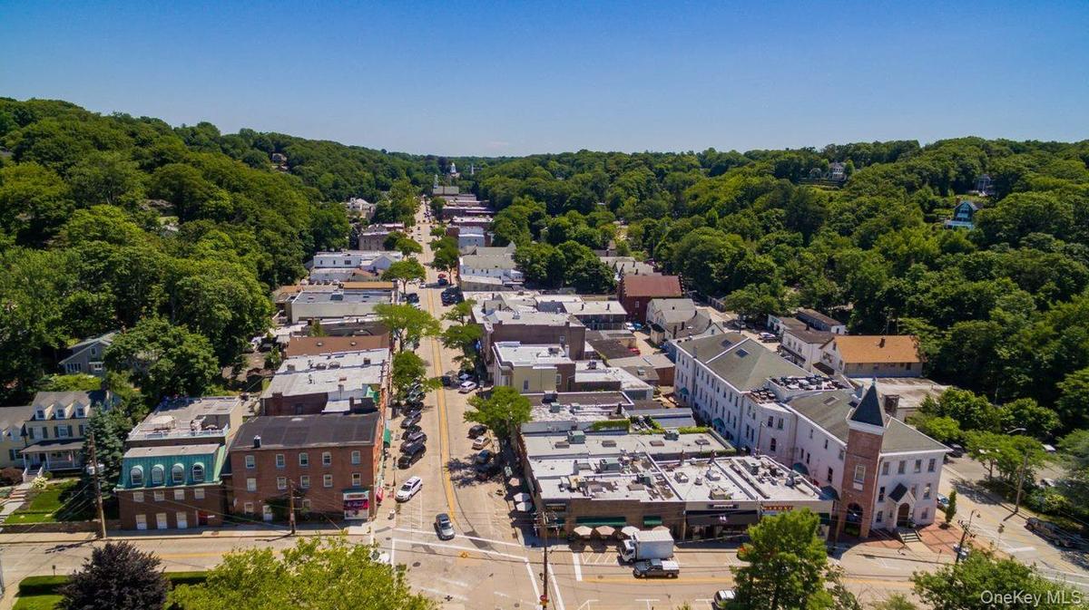 Aerial perspective of  Main Street Northport .5 miles from 229 Woodbine.