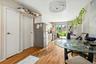 Dining area with light wood-style floors