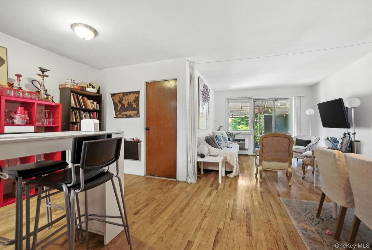 Dining space featuring light wood-type flooring