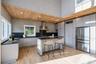 Kitchen with movable island