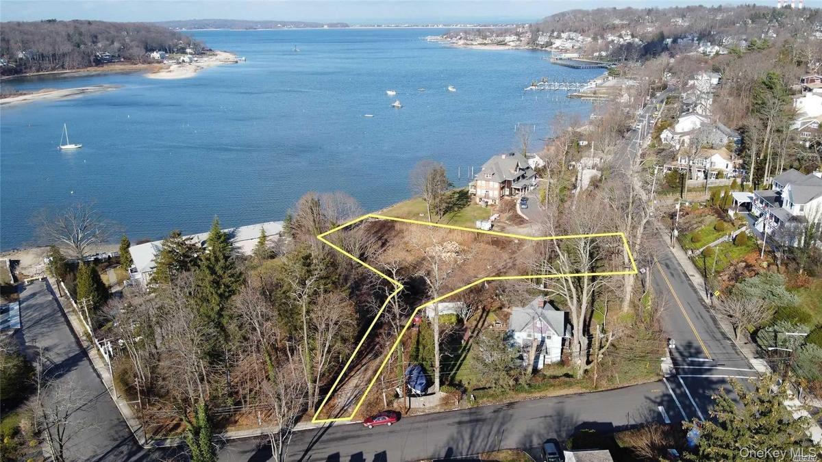 Expansive waterfront property featuring a cleared building envelope on Northport Harbor with easy access to Northport Bay and Long Island Sound.