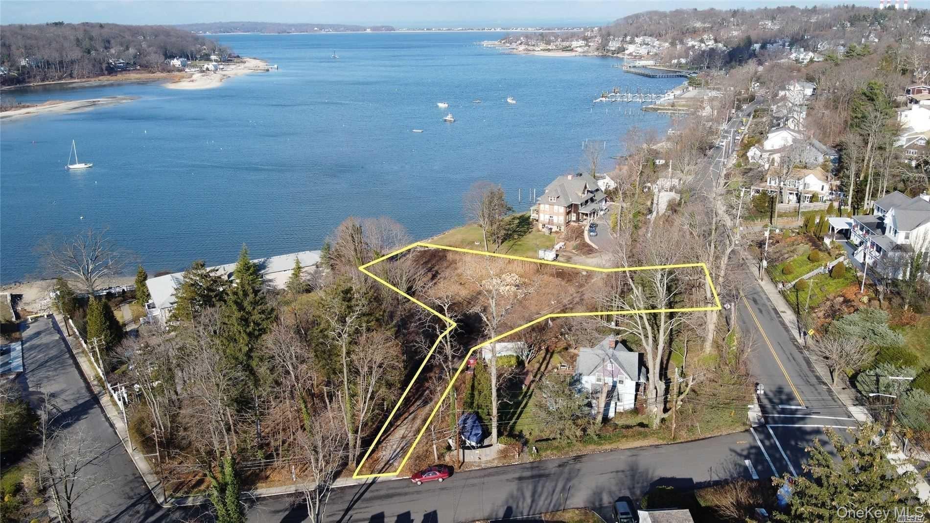 Expansive waterfront property featuring a cleared building envelope on Northport Harbor with easy access to Northport Bay and Long Island Sound.