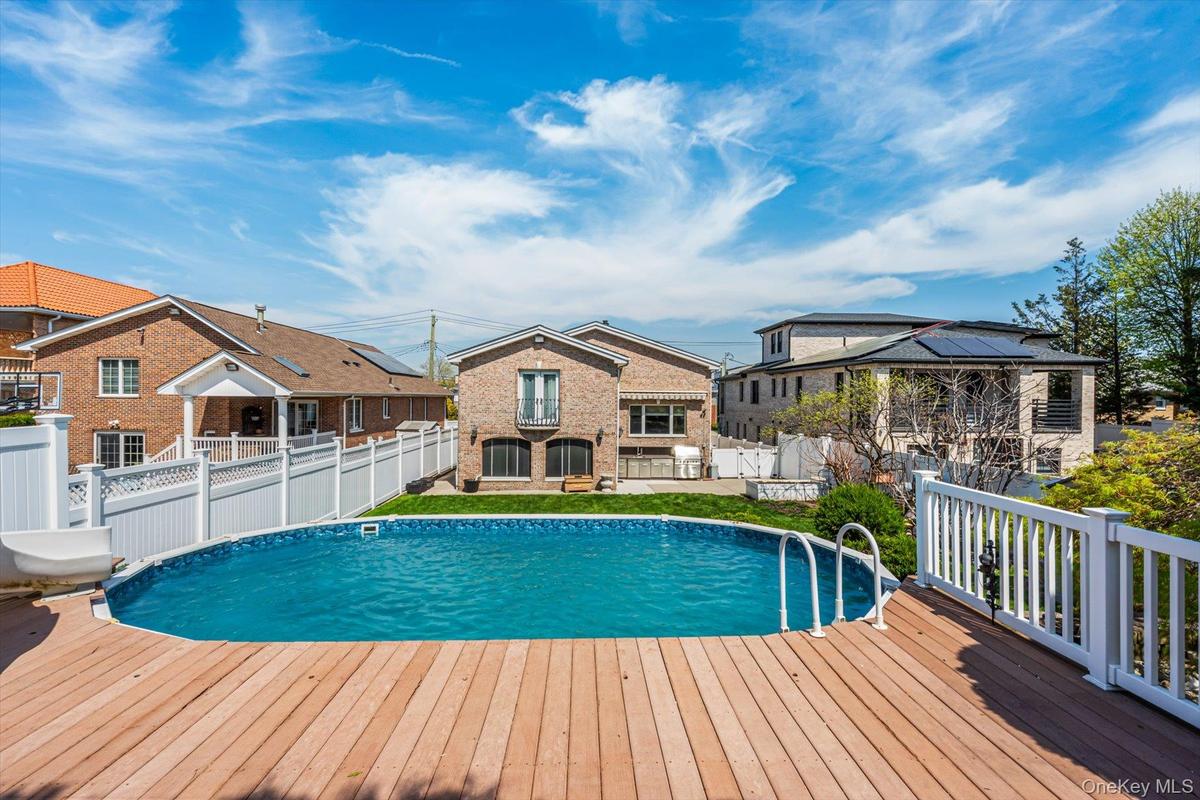 pool with custom decking