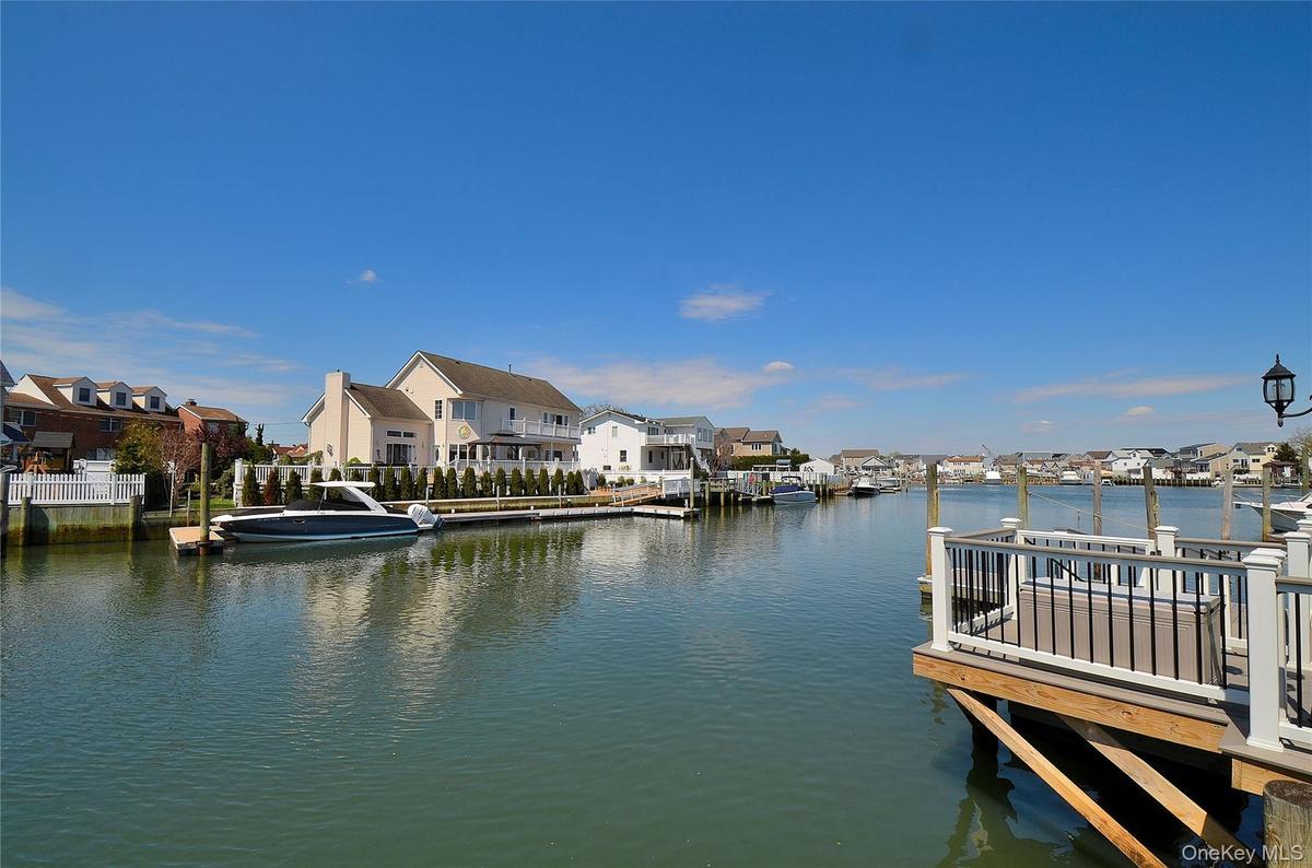 Waterfront property featuring a private boat dock