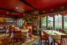 Dining room with fireplace
