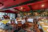 Dining room with fireplace