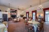 Banquet Hall anchored by an impressive fireplace