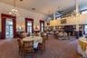 Banquet Hall anchored by an impressive fireplace