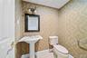 powder room in basement