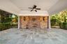 pool house w/fireplace
