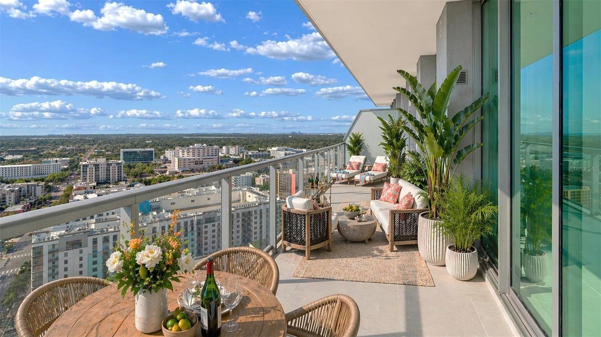 All rooms open to balcony with forever views to the south, west, and east all three