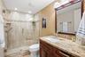 Ensuite bath with step-in shower