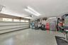 Oversized 2 car garage with epoxy floor