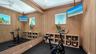 Private gym with stacking washer/dryer