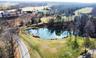 Aerial view of pond