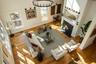 Looking down from the loft into the living room / great room
