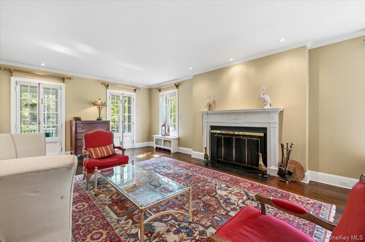 Living room with fireplace