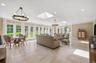 Great room with radiant heat floors