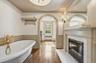 Soaking room with fireplace