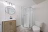 full bathroom in basement - convenient to pool access