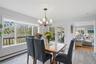 Beautiful windows overlooking pond. Exit/entry to deck. Entertain with ease inside and out!