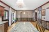 Expansive granite countertop island serving as a central feature