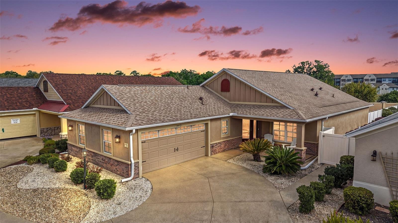 Twilight Front Elevation