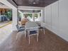 Covered outdoor dining area