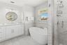 Primary bathroom with large soaking tub