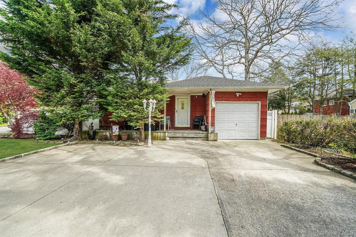 Corner lot location with extended driveway