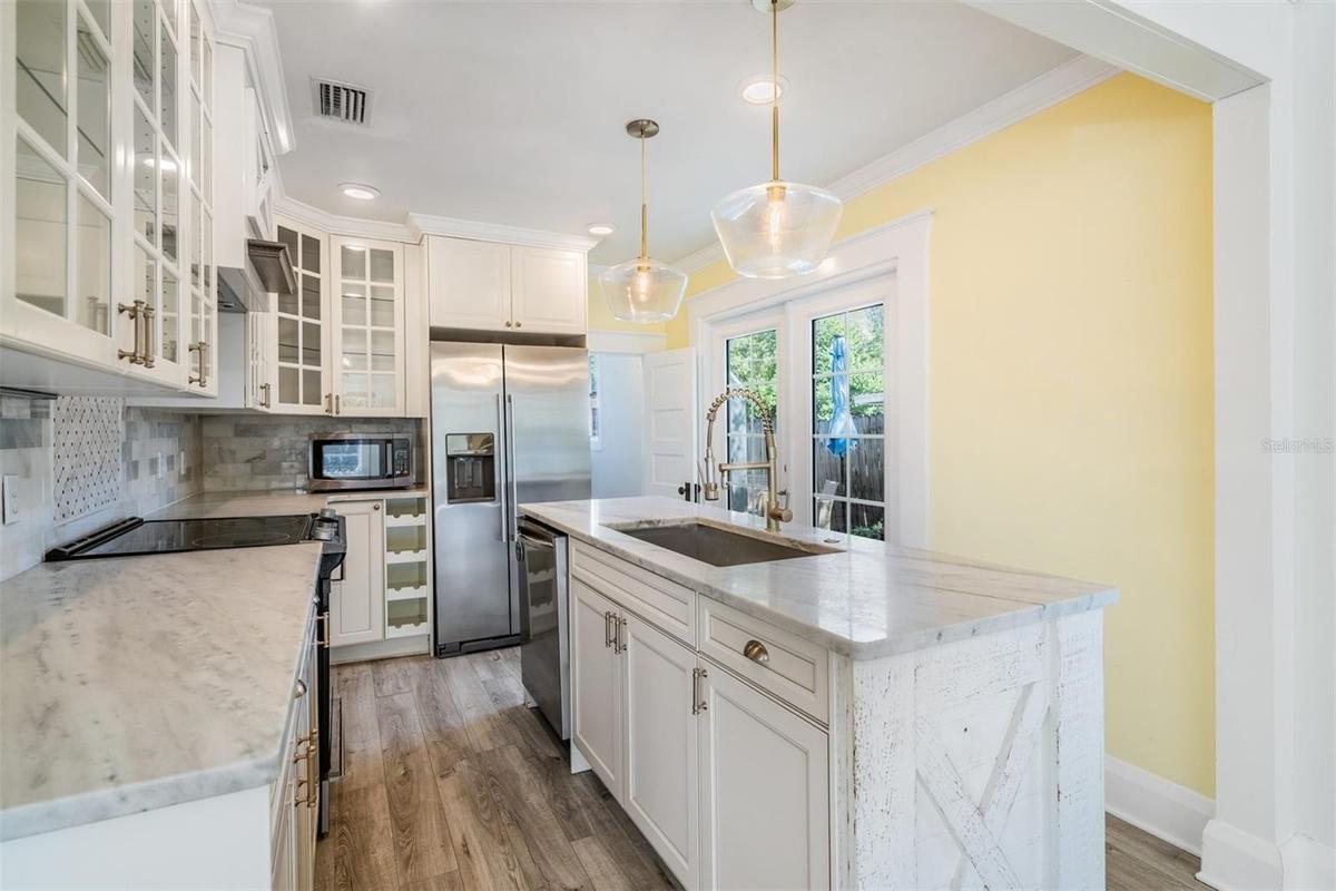 Sellers put in French doors for easy access to the side and back yard