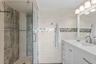 En suite bathroom walk-in shower.