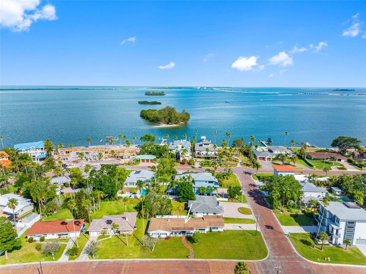 Aerial view of community