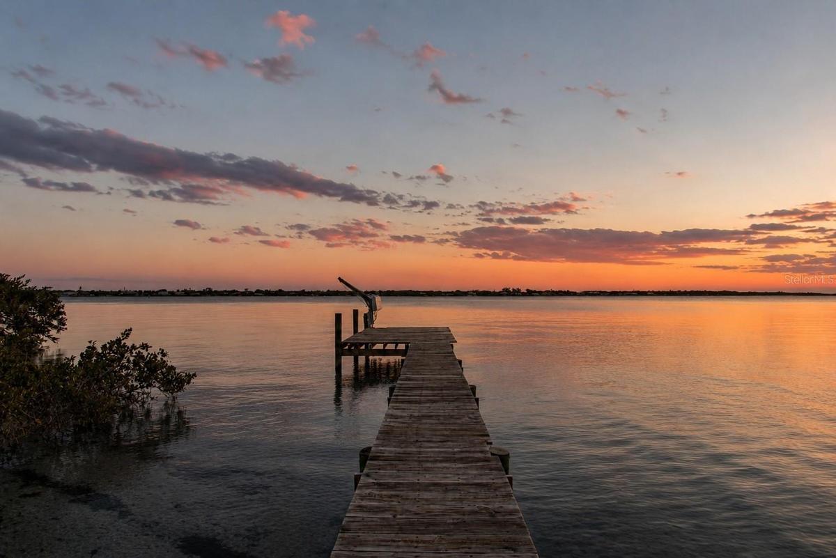 Sunset dock view
