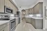 kitchen opens into the dining area