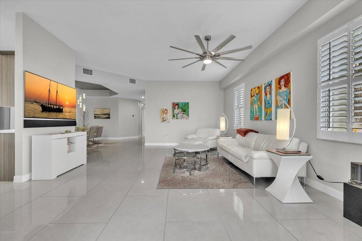 Modern open concept living room