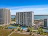 Rear of building faces west to the beach.  Landmark Tower One is situated on Sand Key between the Intercoastal waterway and the Gulf.
