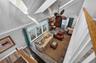 Upstairs open and overlooks downstairs
