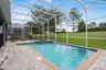 Screened in pool and spa