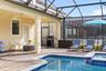 Screened in pool and spa