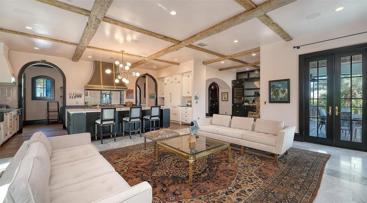 Open-concept living and chef’s kitchen