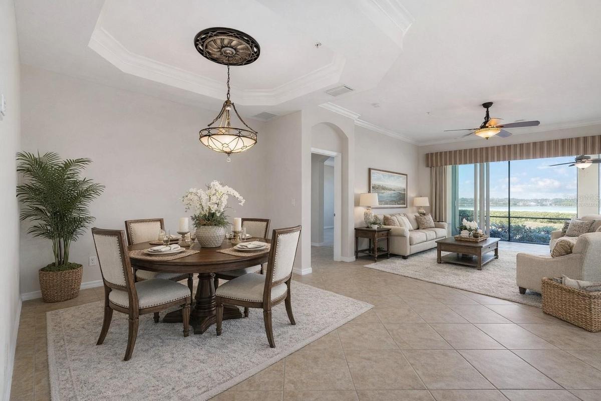 Dining Room and Great Room, Virtually Staged