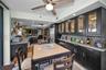 Versatile Dining area with buffet and extra cabinet space