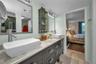 Double sink vanity in the Primary Bedroom