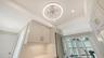 Recessed lighting and new fandelier in kitchen.
