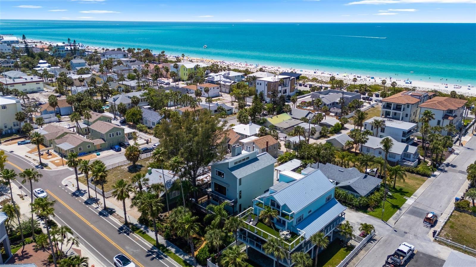 West toward the Gulf and Pass-A-Grille Beach