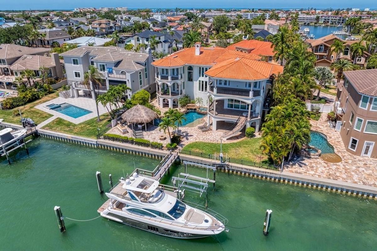 Waterside view of this luxury residence