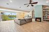 Wood burning fireplace adds to the ambiance, what a view!