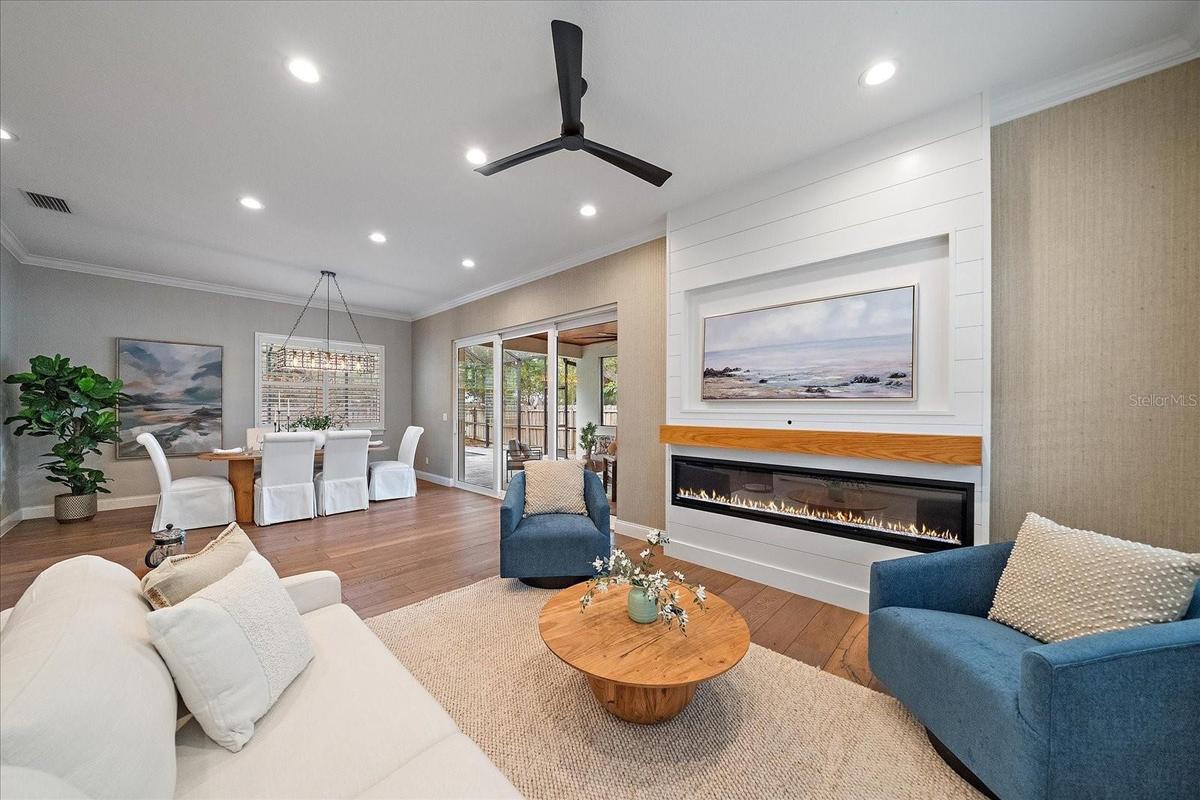 Living Room with electric fireplace- 1st Floor